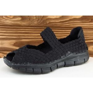 Bernie Mev Youth Girls Shoes Size 31 M Black Mary Jane Fabric